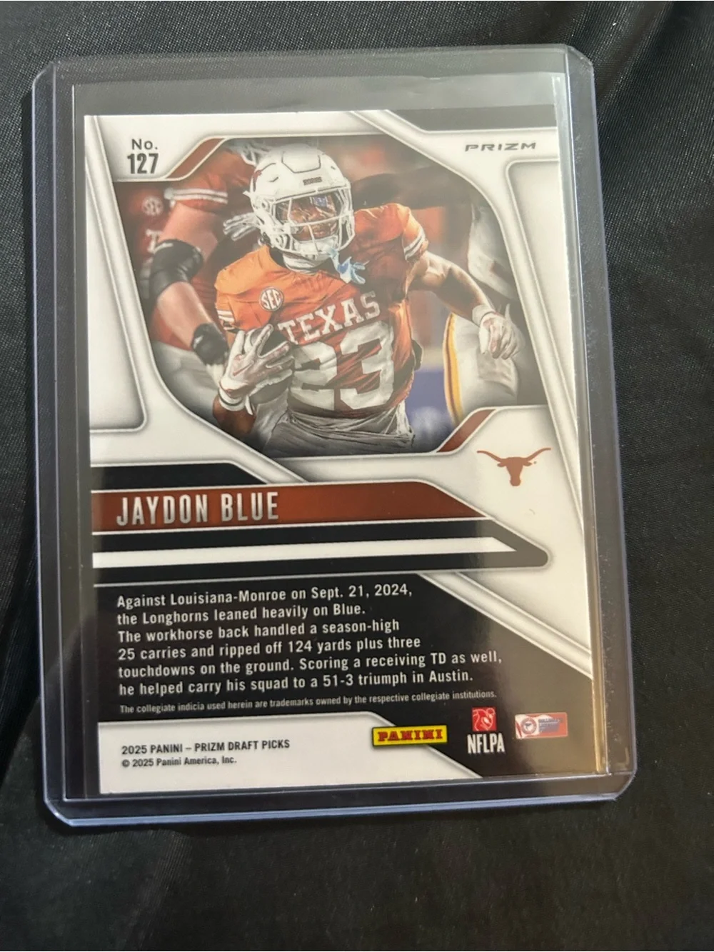 Panini Prizm Jaydon Blue Gold Holo Football Card